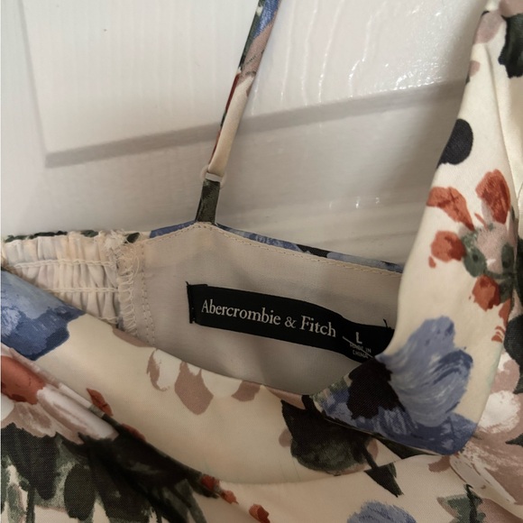 Abercrombie & Fitch Floral Dress - Cream, Blue, Orange - Picture 2 of 2